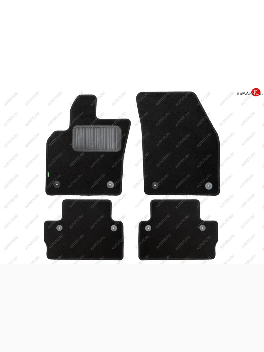Комплект ковриков в салон (АКПП, чёрные, текстиль) Klever Standard  Volvo C30 (2006-2012) хэтчбэк 3 дв.  в Керчи Республика Крым