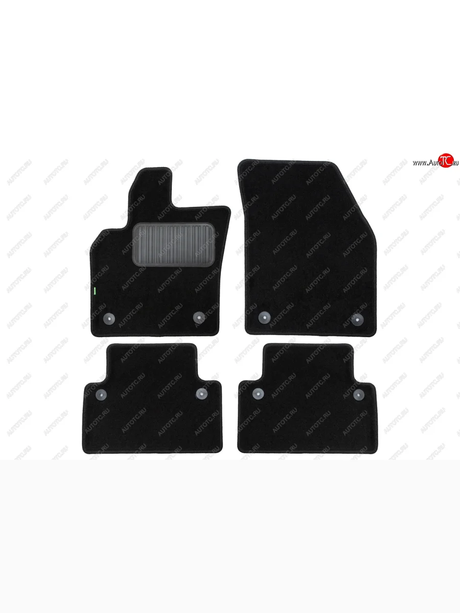 Комплект ковриков в салон (АКПП, чёрные, текстиль) Klever Standard Volvo S40 MS седан дорестайлинг (2004-2007)  с доставкой в г. Пермь