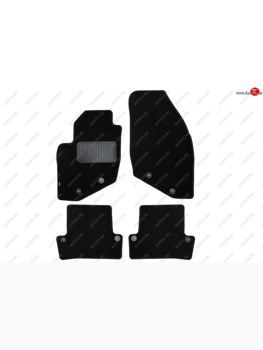 Комплект ковриков в салон (АКПП, чёрные, текстиль) Klever Standard Volvo S60 RS,RH седан дорестайлинг (2000-2004)  с доставкой в г. Керчь