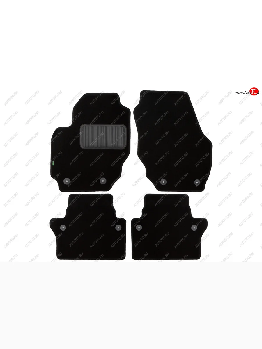 Комплект ковриков в салон (АКПП, чёрные, текстиль) Klever Standard  Volvo S80 (2006-2016) AS60 седан, AS60,AS90, AS95 седан, AS40,AS70, AS90  в Самаре Самарской области