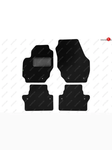 Комплект ковриков в салон (АКПП, чёрные, текстиль) Klever Standard Volvo XC70 дорестайлинг (2007-2013)