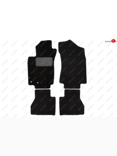Комплект ковриков в салон (чёрные, текстиль) Klever Standard Dong Feng Rich 6 DoubleCab рестайлинг (2021-2025)