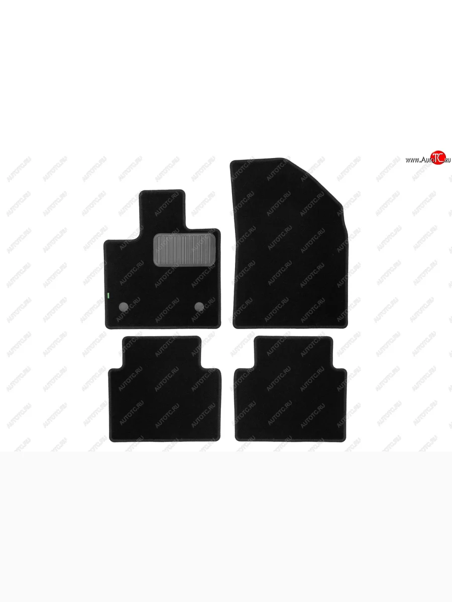 Комплект ковриков в салон (чёрные, текстиль) Klever Standard  EXEED VX (2020-2023)  в Керчи Республика Крым