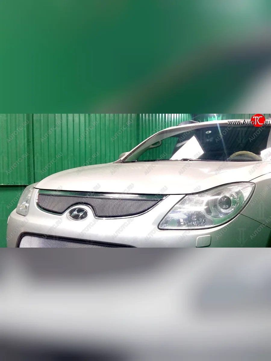Защитная сетка в решетку радиатора (ячейка 3х7 мм) Стрелка11 Стандарт Hyundai IX55 EN (2006-2013)  в Самаре Самарской области