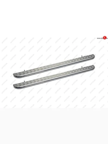 Защита порогов с подножкой (диаметр 42) Arbori Hyundai Creta GS дорестайлинг (2015-2019)