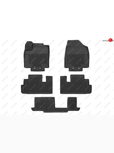 Комплект ковриков в салон (3 ряд цельное сидение, резиновые) NISSAN Nissan Pathfinder R53 (2021-2025)