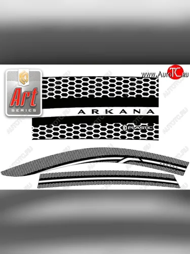 Ветровики дверей CA-Plsastic (Серия Art серебро) Renault Arkana (2019-2025)