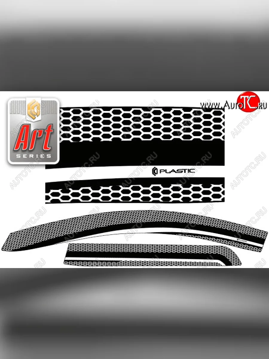 Ветровики дверей CA-Plastic  Renault Duster (2021-2024) HM (Серия Art серебро)  В Кинешме Ивановской области