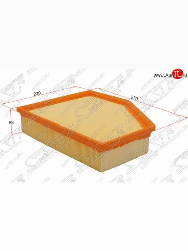 Фильтр воздушный (200x270x58 мм) SAT BMW 5 серия  G30 - X5  G05