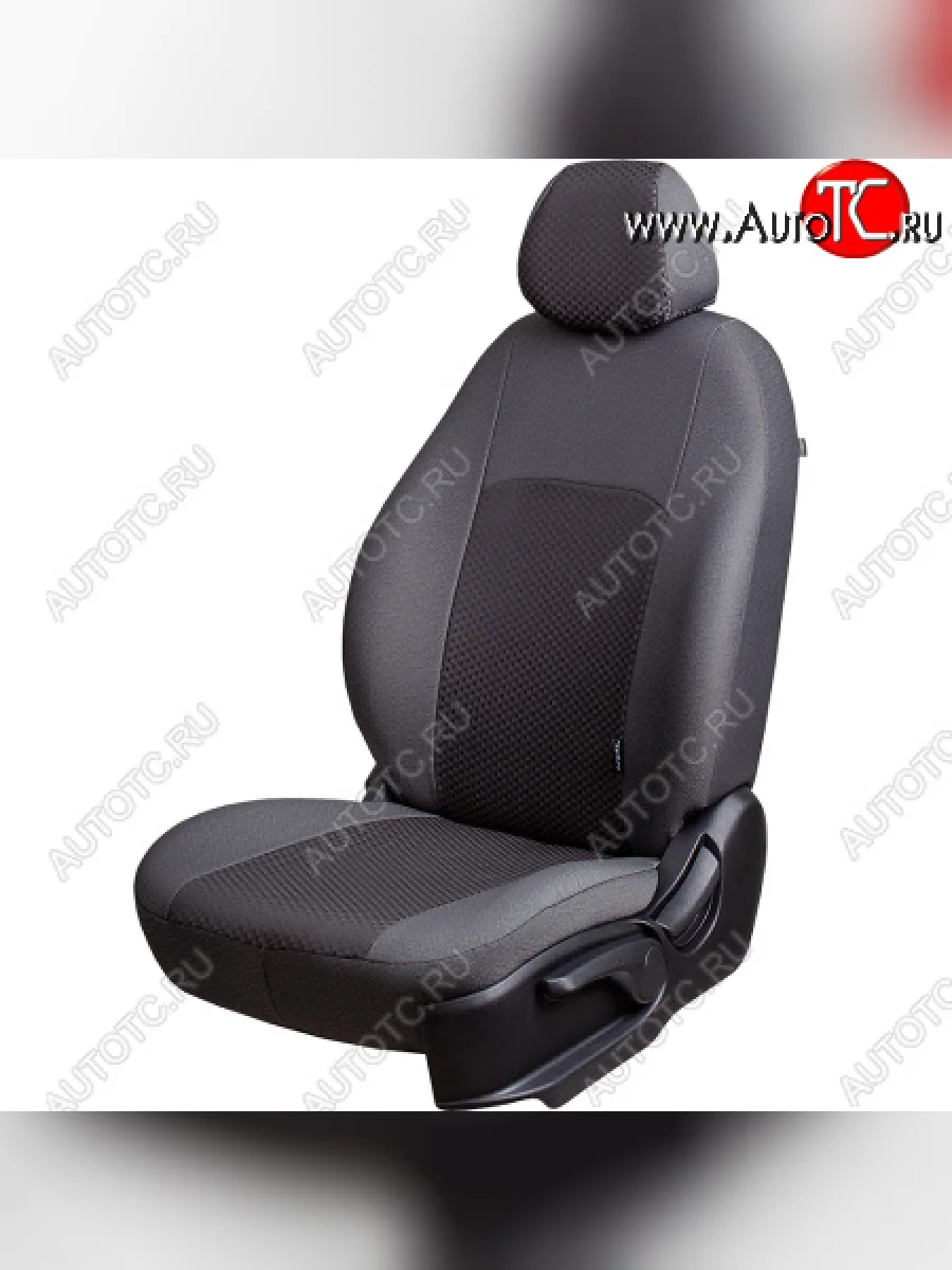 Комплект чехлов сидений (РЗС 60/40, 3Г Жаккард) Lord Autofashion ДУБЛИН Chevrolet Aveo T200 хэтчбек 5 дв (2002-2008) (Серый, стежок серый)  в Керчи Республика Крым