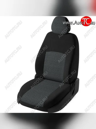 Чехлы сидений Lord Autofashion Дублин (жаккард, цельное заднее сиденье) (Чёрный, зигзаг) Daewoo Nexia дорестайлинг (1995-2008)