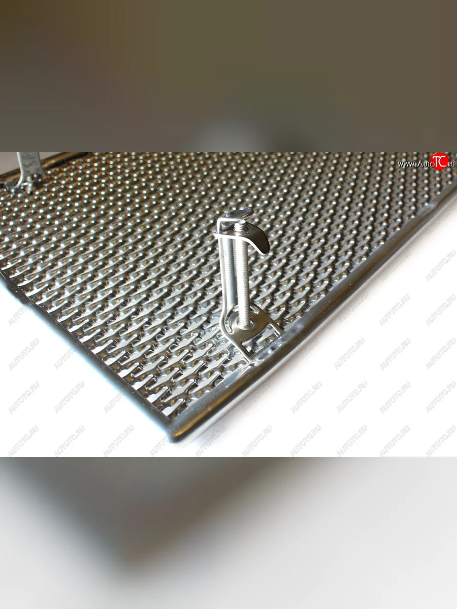 Защитная сетка радиатора в бампер (ячейка 4х10 мм) Стрелка11 Премиум KIA Rio 3 QB хэтчбек 5 дв. рестайлинг (2015-2017) (хром)  в Керчи Республика Крым