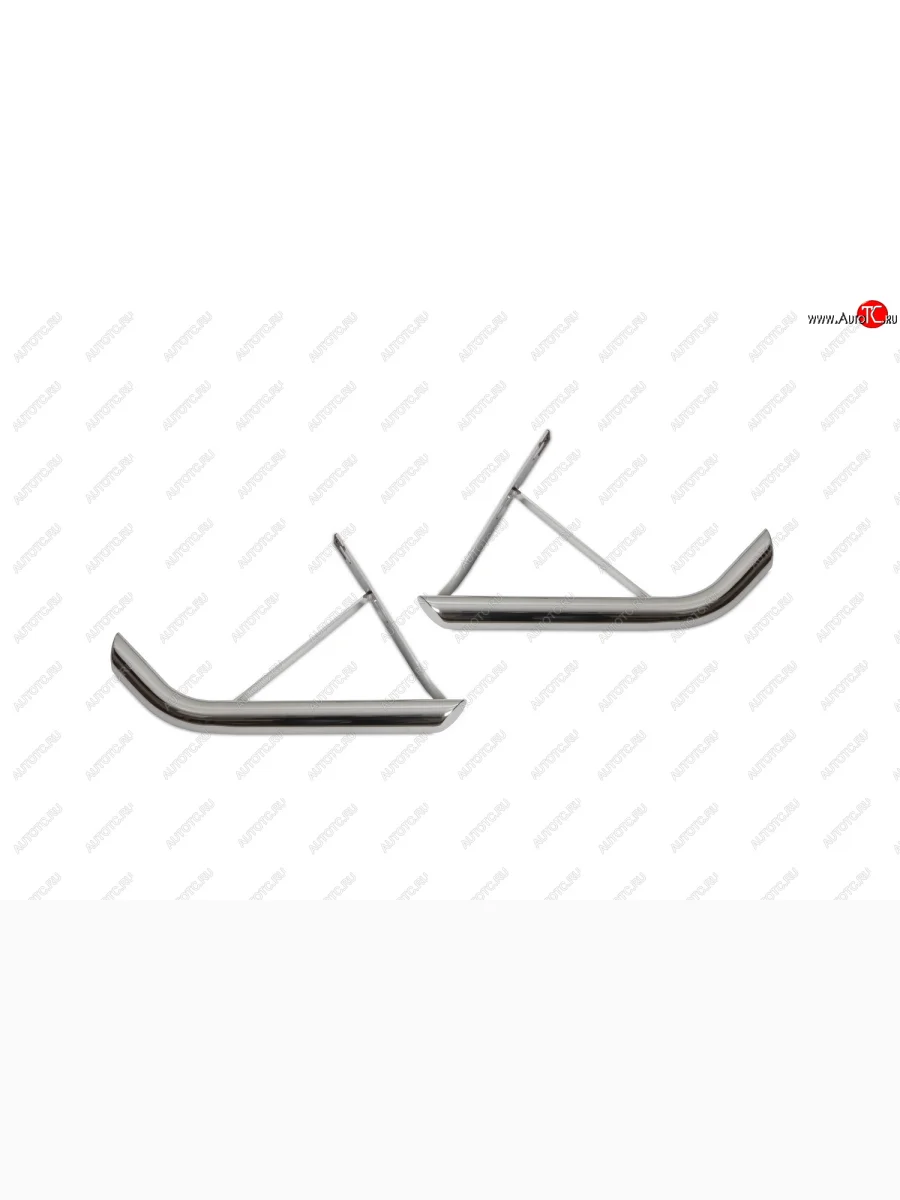 Защита заднего бампера из двух боковых уголков (диаметр 42 мм) Hyundai Creta GS дорестайлинг (2015-2019)  с доставкой в г. Керчь