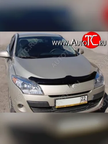Дефлектор капота SIM Renault Megane  хэтчбэк 5 дв. (2008-2016) дорестайлинг,  рестайлинг