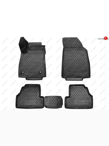 Комплект ковриков в салон CHEVROLET 3D (полиуретан, чёрные) Chevrolet Tracker (2013-2015)