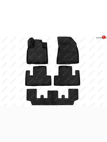 Комплект ковриков в салон CITROEN 3D (полиуретан, чёрные) CITROEN C4 Grand Picasso U рестайлинг (2016-2018)
