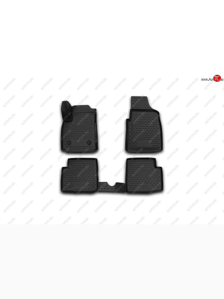 Комплект ковриков в салон Element 3D (полиуретан, чёрные) Ford Ka 2 (2008-2016)  в Керчи Республика Крым