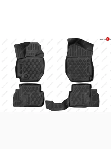 Комплект ковриков в салон SUZUKI 3D (полиуретан, чёрные) Suzuki Jimny JB64 (2018-2025)