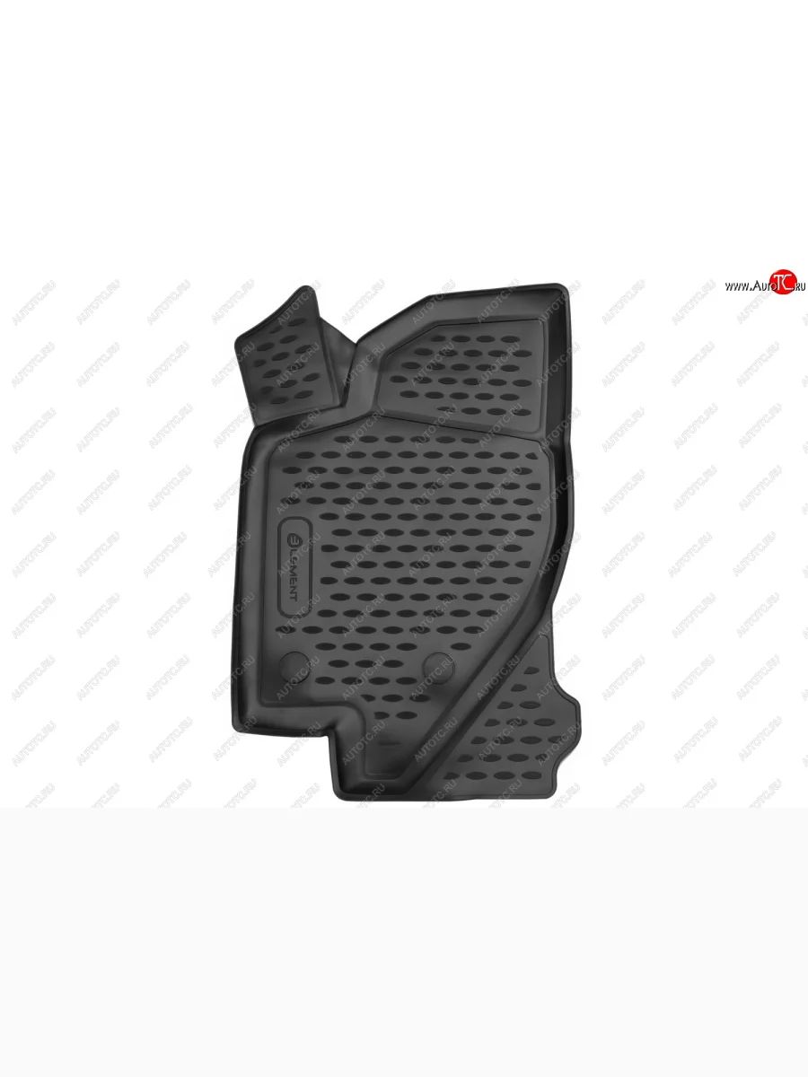 Водительский коврик в салон Element 3D (передний левый, полиуретан, чёрный) Datsun mi-DO хэтчбэк (2014-2021)  с доставкой в г. Керчь