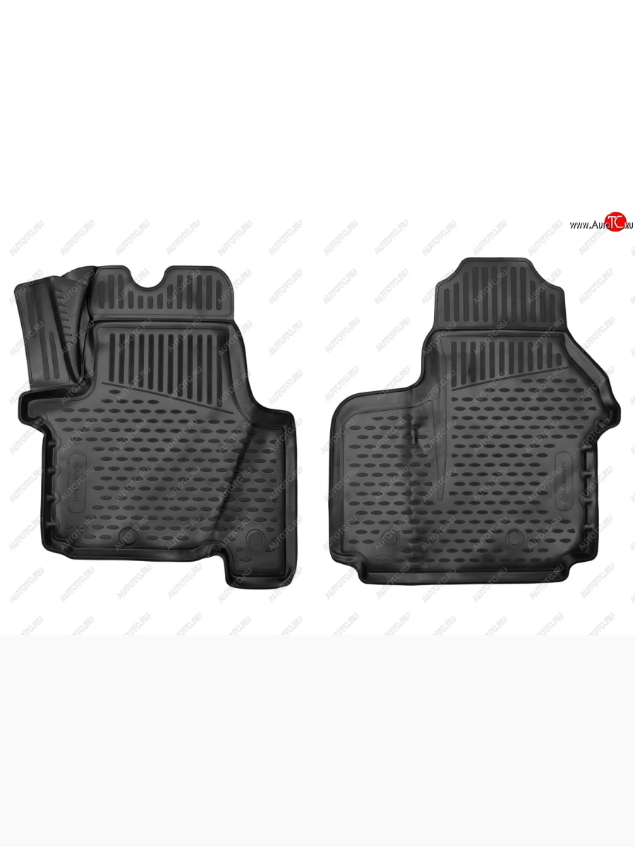 Комплект ковриков в салон RENAULT 3D (1 ряд, полиуретан, чёрные) Renault Trafic X82 1-ый рестайлинг (2019-2021)  в Керчи Республика Крым