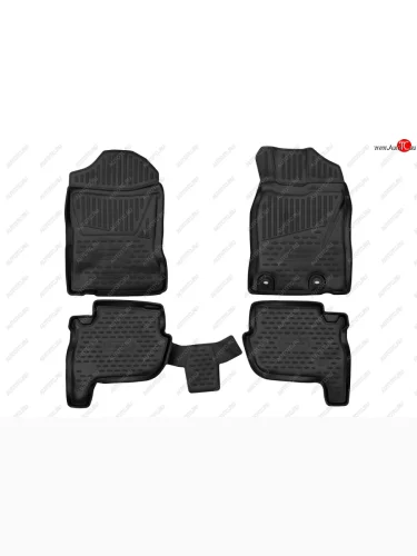 Комплект ковриков в салон Element 3D (правый руль, полиуретан, чёрные) Toyota Rush  F800 (2017-2025) дорестайлинг