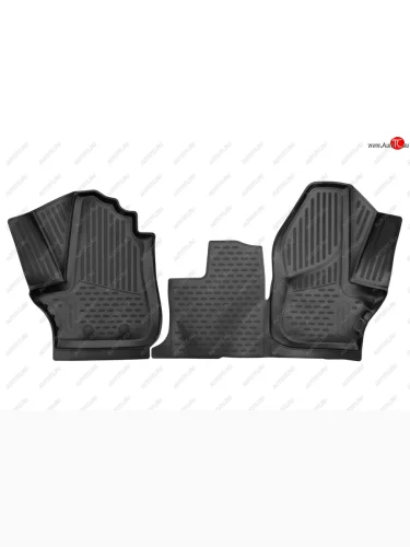 Комплект ковриков в салон Element 3D (полиуретан, чёрные) ГАЗ ГАЗель NN  220 (2019-2025) цельнометаллический фургон