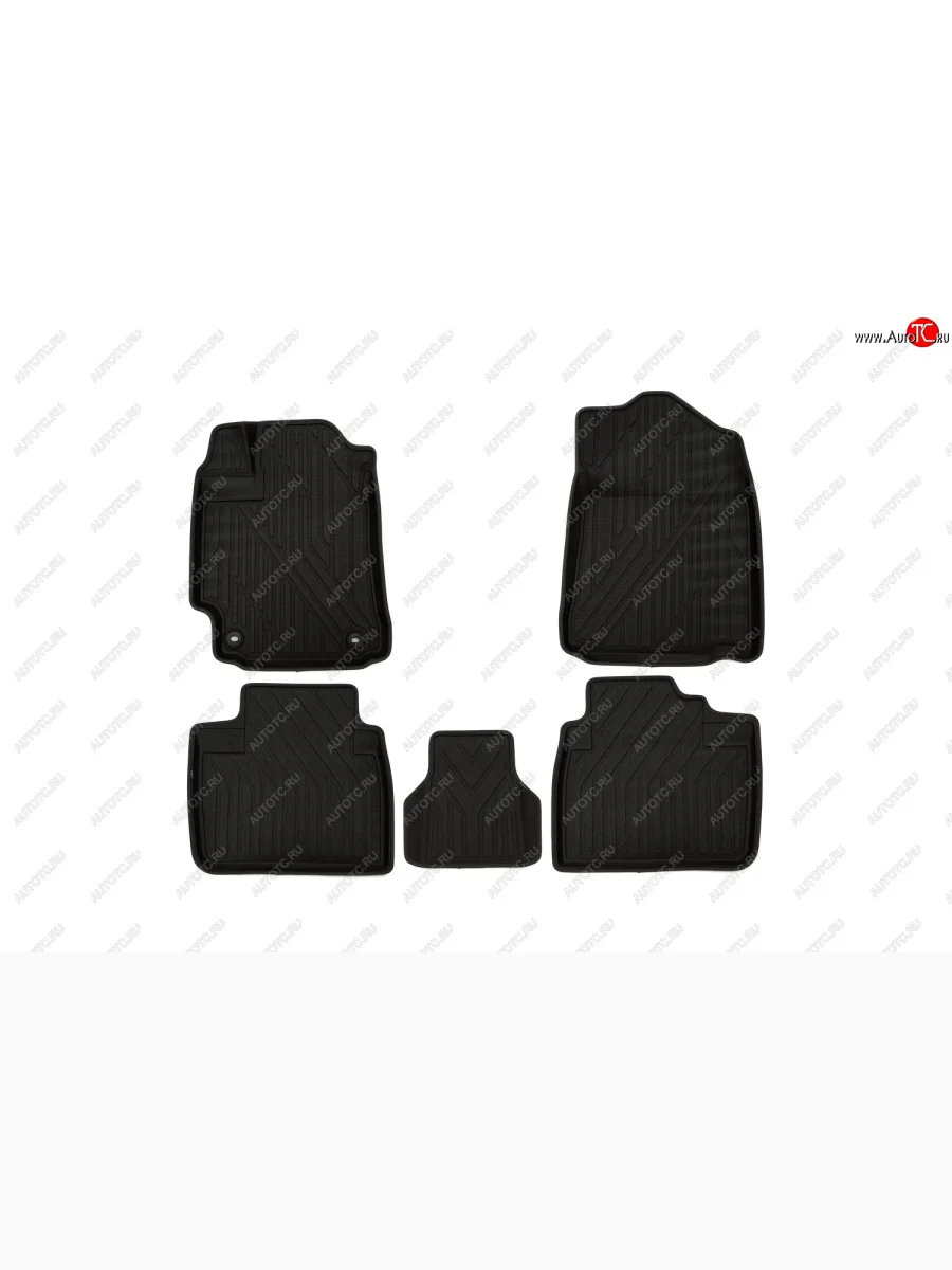 Комплект ковриков в салон Kvest 3D (полистар основа - чёрная. кант - чёрный) Toyota Camry XV50 дорестайлинг (2011-2014)  в Керчи Республика Крым