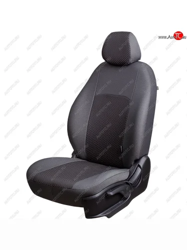 Чехлы сидений Lord Autofashion Дублин (жаккард, 3 ряда сидений) (Серый, стежок серый) Лада ВАЗ Ларгус (2012-2021) дорестайлинг R90