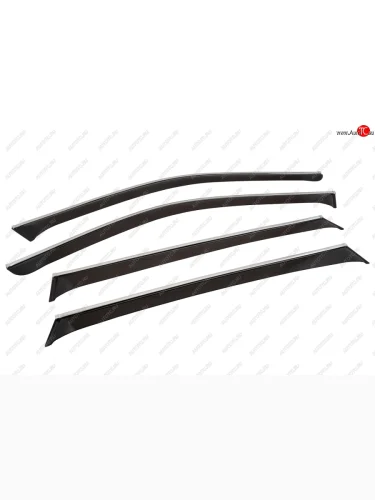 Дефлекторы окон c хромированым молдингом CHROMEX BMW X5  E70 (2006-2013) дорестайлинг, рестайлинг