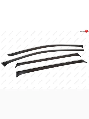 Дефлекторы окон с хромированым молдингом CHROMEX Haval F7 (2018-2024)  дорестайлинг, рестайлинг