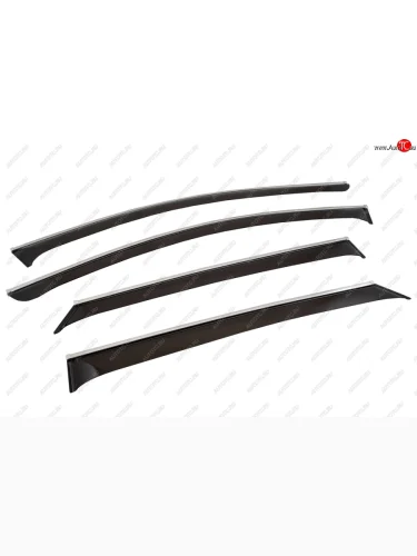 Дефлекторы окон c хромированым молдингом CHROMEX Hyundai IX35  LM (2009-2018) дорестайлинг, рестайлинг