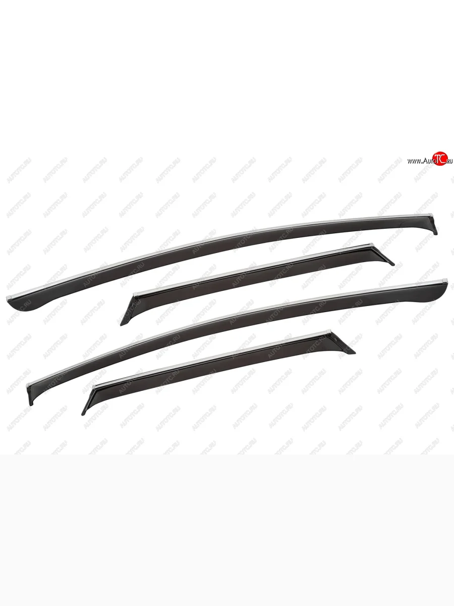 Дефлекторы окон с хромированым молдингом CHROMEX  Haval Jolion (2020-2025)  в Керчи Республика Крым