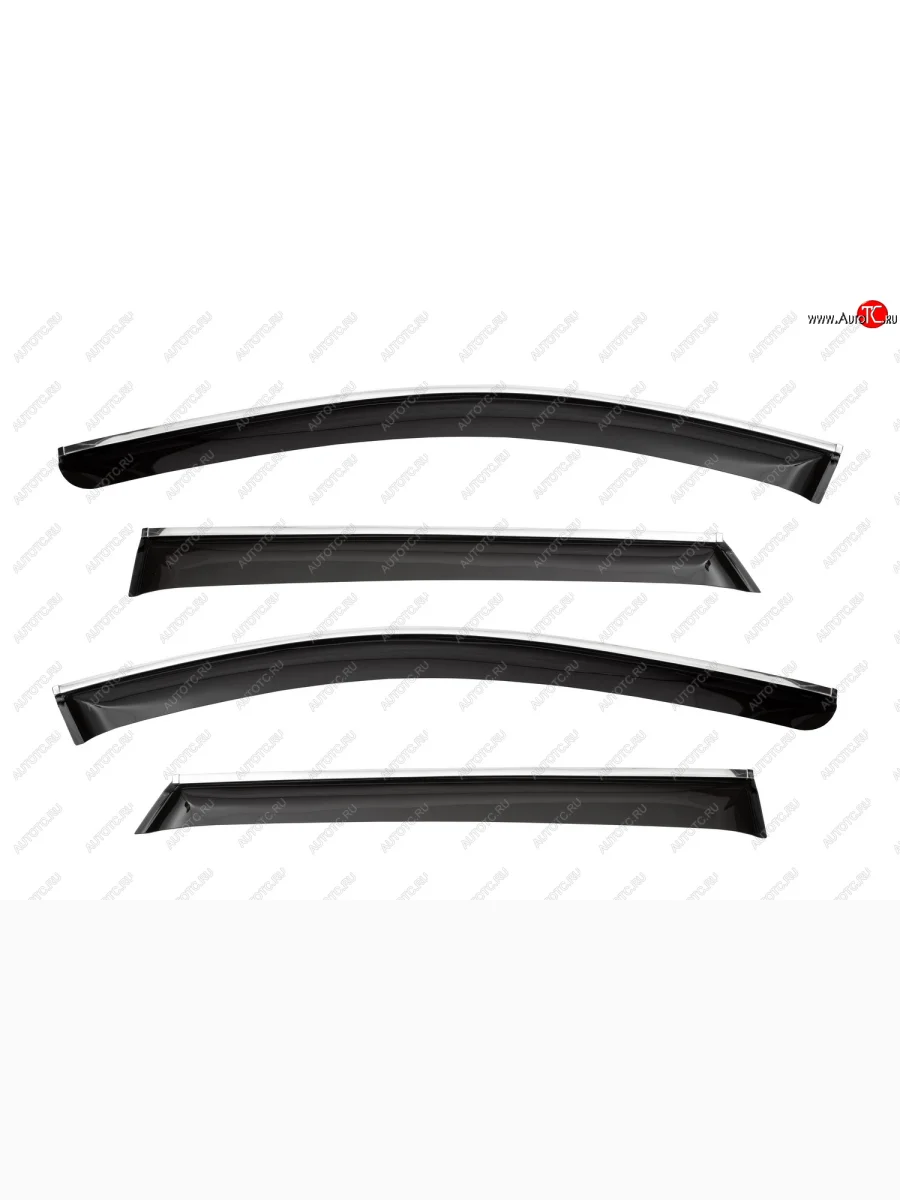 Дефлекторы окон c хромированым молдингом CHROMEX Hyundai Tucson NX4 (2020-2022)  в Воронеже Воронежской области