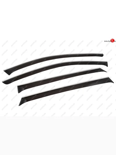 Дефлекторы окон c хромированым молдингом CHROMEX Mazda CX-9  TC (2015-2025) дорестайлинг, рестайлинг