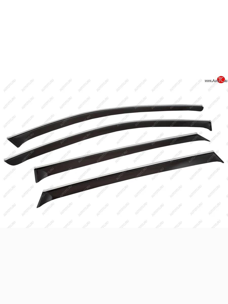 Дефлекторы окон c хромированым молдингом CHROMEX  Mazda CX-9 (2015-2025) TC  в Керчи Республика Крым