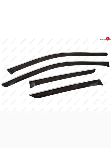 Дефлекторы окон c хромированым молдингом CHROMEX Toyota C-HR  NGX10, ZGX10 (2016-2025) дорестайлинг, рестайлинг