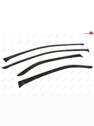 Дефлекторы окон c хромированым молдингом CHROMEX Toyota Camry ( XV50,  XV55) (2011-2018) дорестайлинг, 1-ый рестайлинг, 2-ой рестайлинг