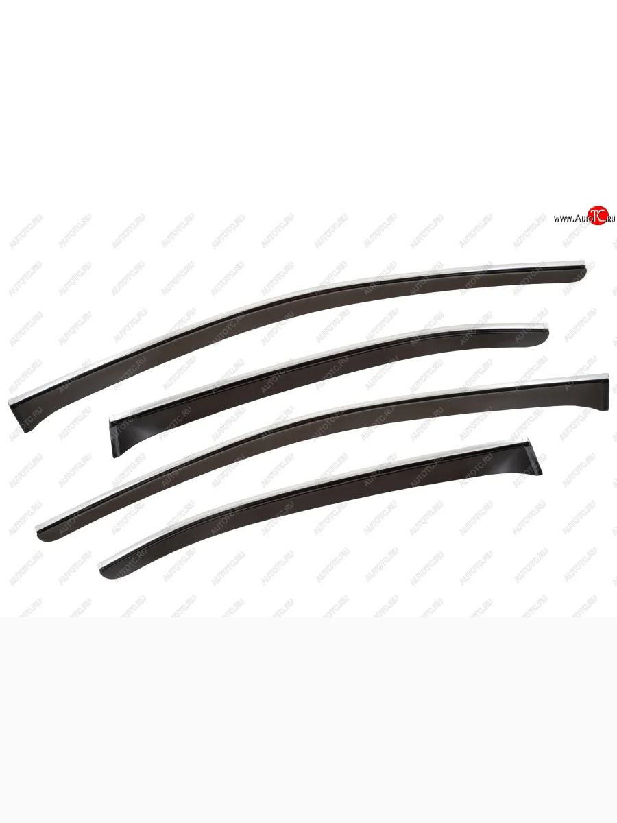 Дефлекторы окон c хромированым молдингом CHROMEX  Toyota Corolla (2018-2022) E210  в Керчи Республика Крым