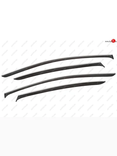 Дефлекторы окон c хромированым молдингом CHROMEX Volkswagen Passat  B6 (2005-2011) седан