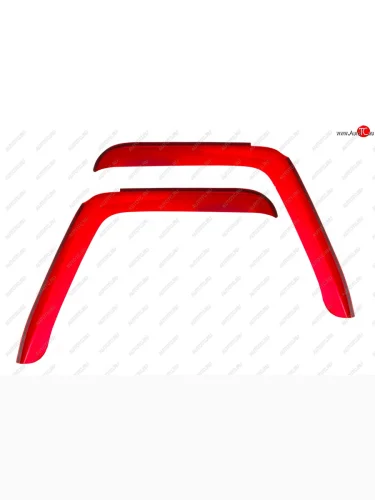 Дефлекторы окон (без логотипа Freightliner, накладные, красные) REIN Freightliner Columbia (2000-2025)