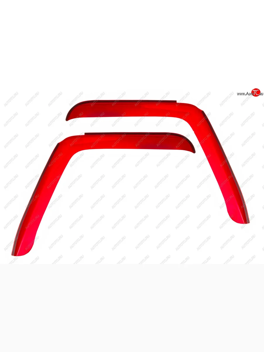 Дефлекторы окон (без логотипа Freightliner, накладные, красные) REIN  Freightliner Columbia (2000-2025)  в Самаре Самарской области