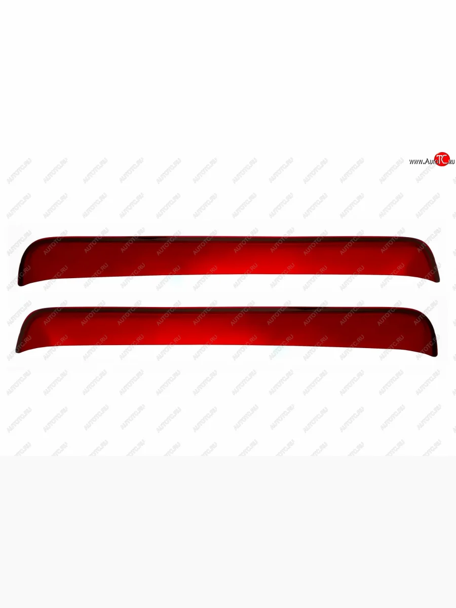 Дефлекторы окон (без логотипа MAN TGA, накладные, прямые, красные) REIN  MAN TGA (2000-2025)  в Воронеже Воронежской области