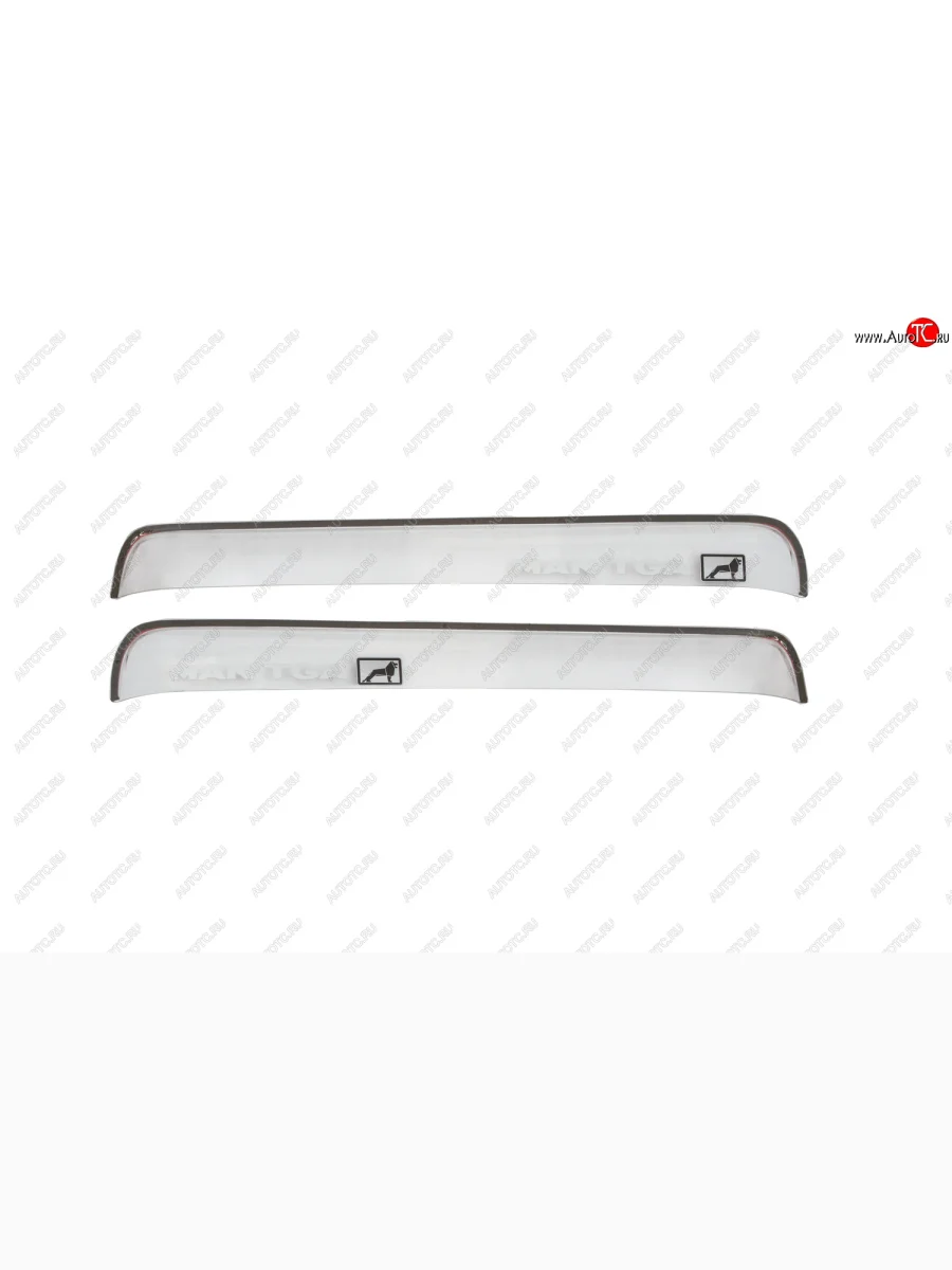 Дефлекторы окон (с логотипом MAN TGA, накладные, прямые, прозрачные) REIN  MAN TGA (2000-2025)  в Воронеже Воронежской области