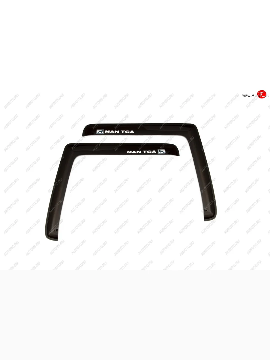 Дефлекторы окон (с логотипом MAN TGA, накладные, дымчатые) REIN  MAN TGA (2000-2025) (Дымчатые)  в Керчи Республика Крым