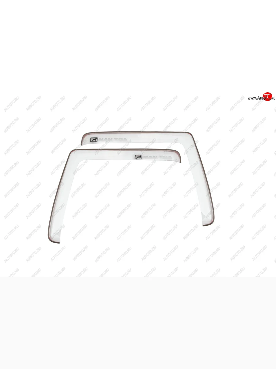 Дефлекторы окон (с логотипом MAN TGA, накладные, прозрачные) REIN  MAN TGA (2000-2025) (Прозрачные)  в Керчи Республика Крым