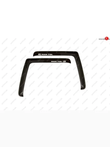 Дефлекторы окон (с логотипом MAN TGA, накладные, дымчатые) REIN MAN TGL ( шасси,,  фургон,) (2005-2020) дорестайлинг, рестайлинг