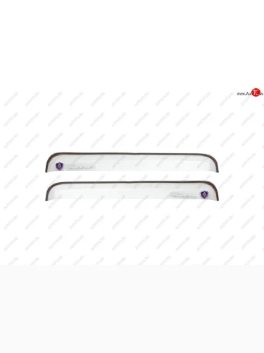 Дефлекторы окон (с логотипом SCANIA, накладные, прозрачные) REIN (Прозрачные) Scania 4-series (1997-2007)