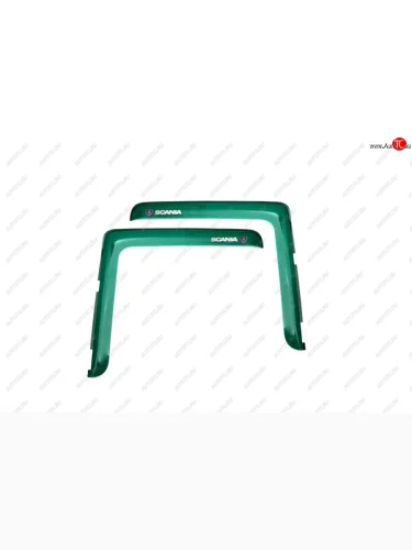 Дефлекторы окон (с логотипом SCANIA, накладные, зелёные) REIN (Зелёные) Scania 4-series (1997-2007)