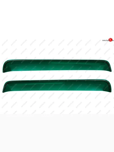 Дефлекторы окон (с логотипом SCANIA, накладные, зелёные) REIN Scania 4-series (1997-2007)
