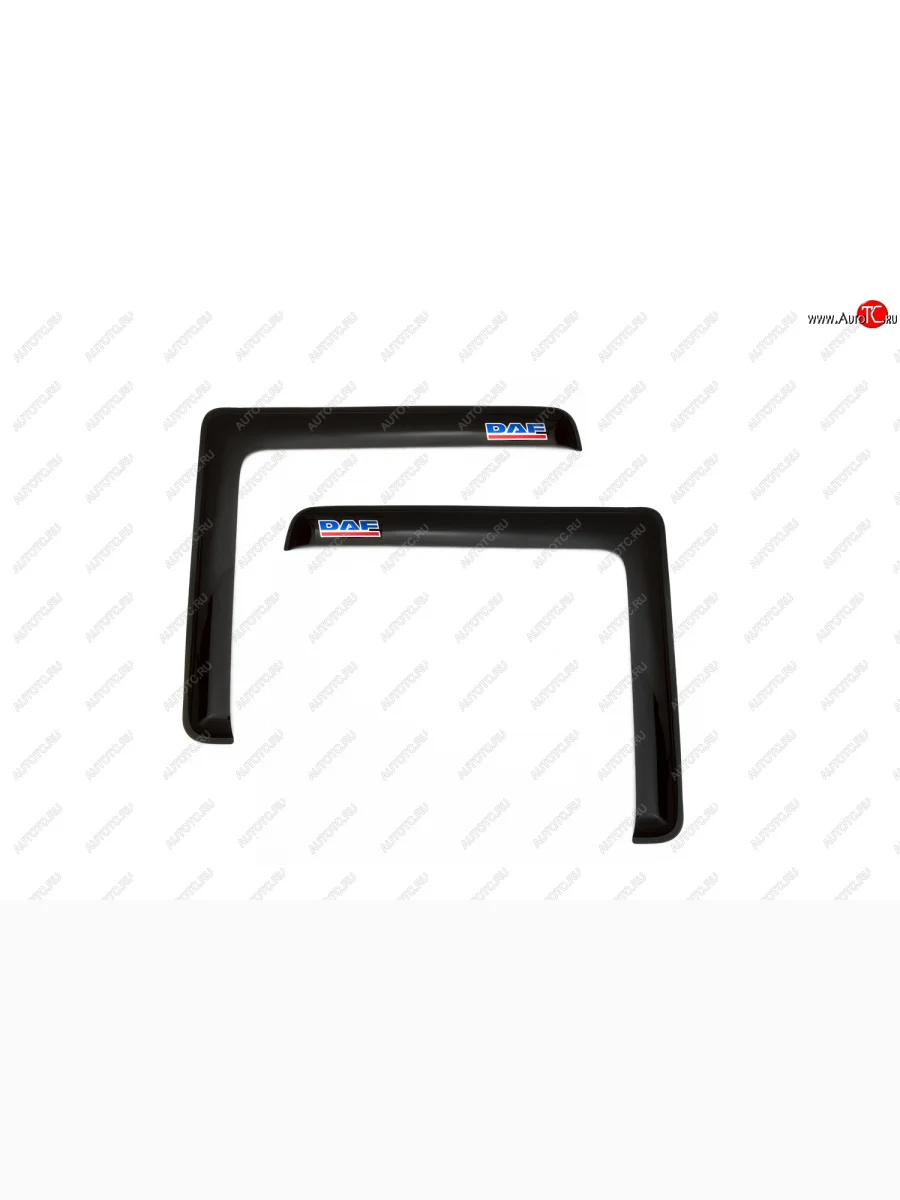 Дефлекторы окон (с логотипом DAF, накладные, дымчатые) REIN DAF XF 105 (2005-2013)  в Самаре Самарской области